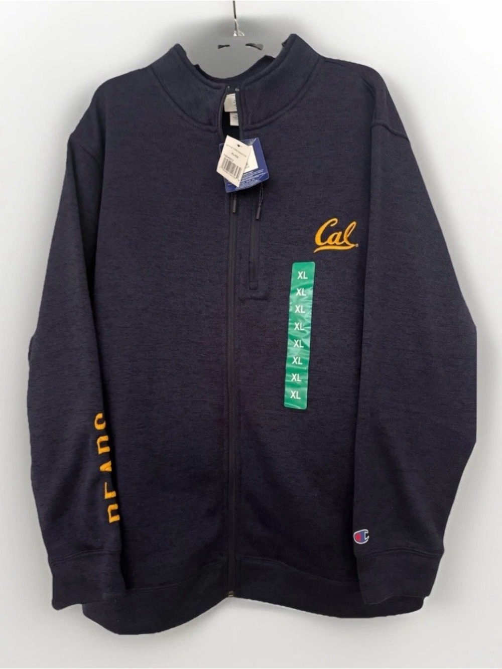 Cal Berkeley Champion Mens Full Zip Jacket Dark Blue / Gold - Size XL
